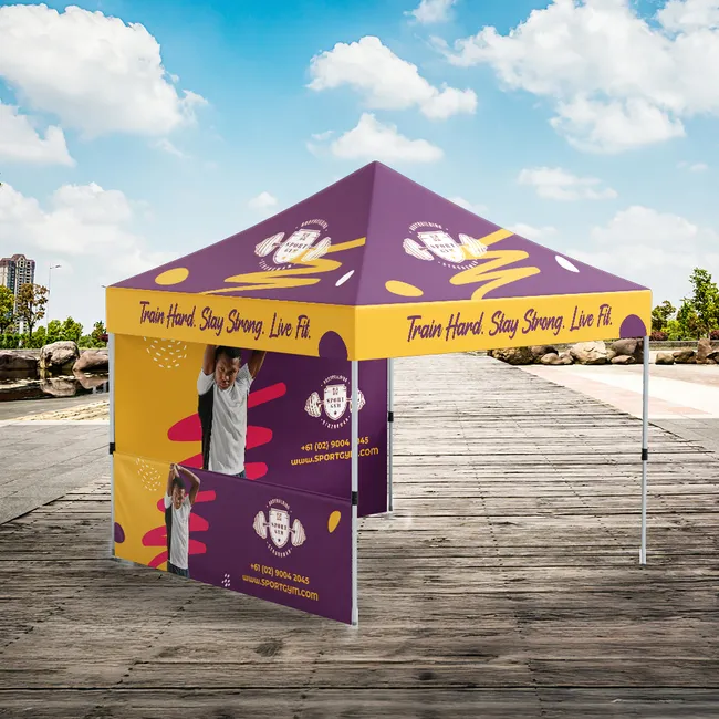 Professional marquee set up at an event